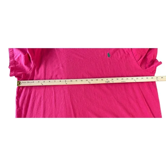 Polo Ralph Lauren Mens XXL Red V-Neck T-Shirt Classic Fit Green Pony Logo - Picture 4 of 7